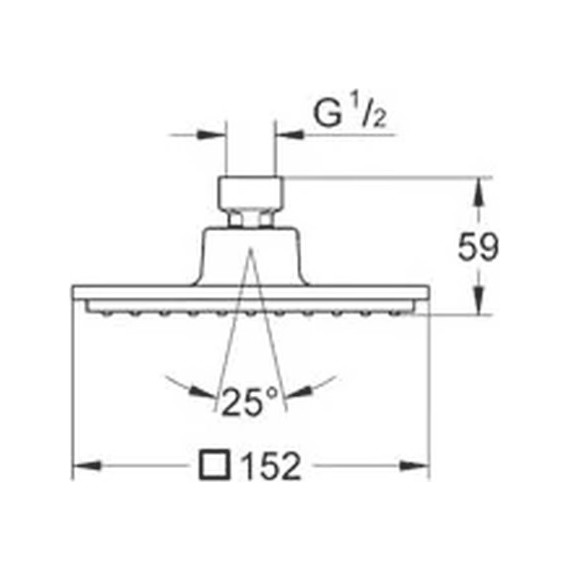 Верхний душ Grohe Euphoria Cube 150 27705000 - фото 4