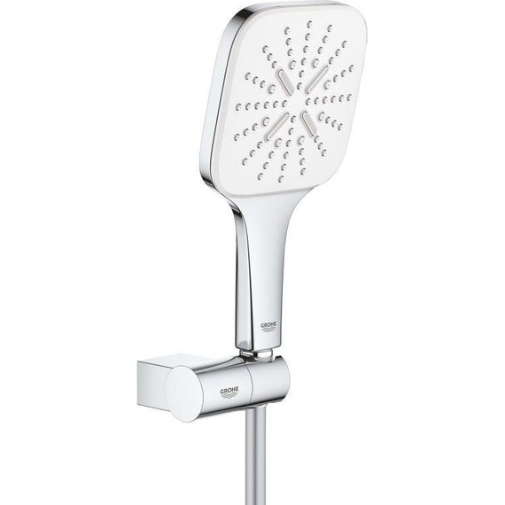 Душевой гарнитур Grohe Rainshower SmartActive 130 Cube 26588LS0, хром/белая луна - фото 