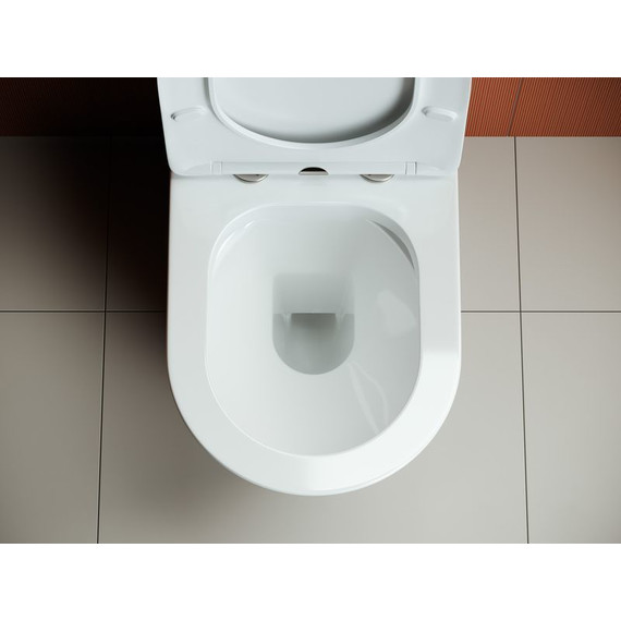 Унитаз-компакт безободковый Ceramicanova Highlight CN1802 с тонкой крышкой микролифт - фото 6