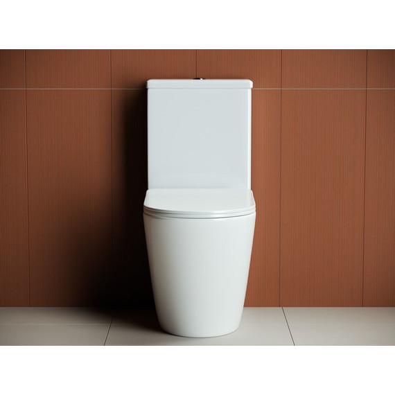 Унитаз-компакт безободковый Ceramicanova Highlight CN1802 с тонкой крышкой микролифт - фото 8