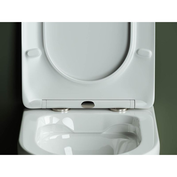 Унитаз подвесной безободковый Ceramicanova Highlight CN1804 с тонкой крышкой микролифт - фото 3