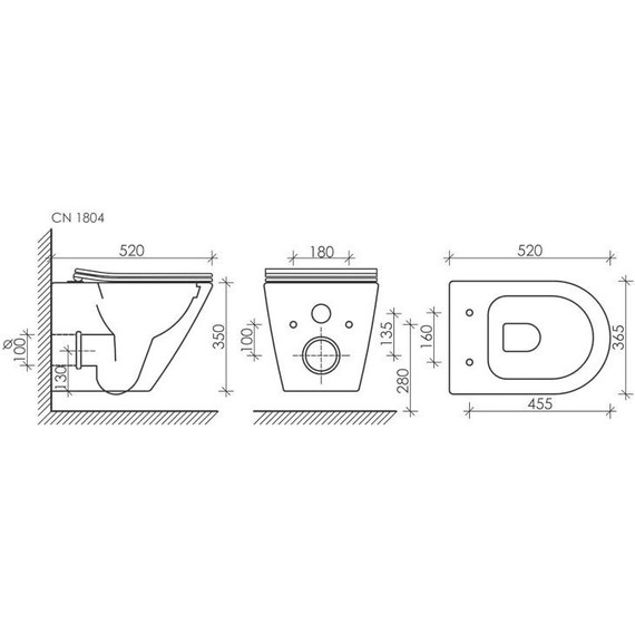 Унитаз подвесной безободковый Ceramicanova Highlight CN1804 с тонкой крышкой микролифт - фото 9