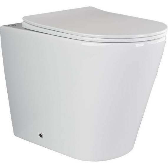 Унитаз приставной безободковый Ceramicanova Highlight Rimless CN1812 с тонкой крышкой микролифт - фото 