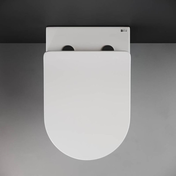 Унитаз приставной безободковый Ceramicanova Highlight Rimless CN1812 с тонкой крышкой микролифт - фото 6