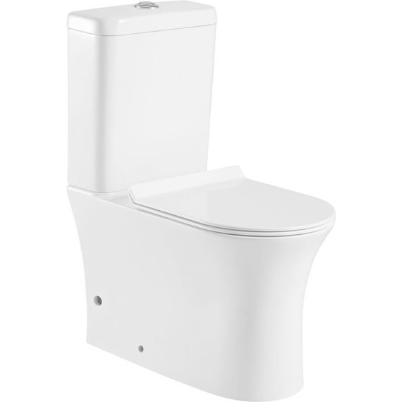 Унитаз-компакт безободковый Ceramicanova Star CN1904 с тонкой крышкой микролифт - фото 