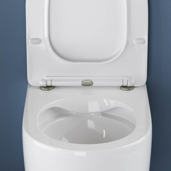 Унитаз подвесной безободковый Ceramicanova Moments Rimless CN3003 с тонкой крышкой микролифт - фото 5