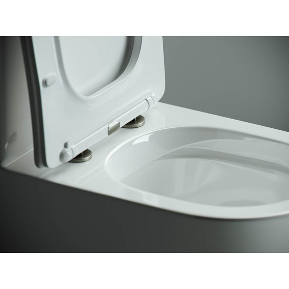 Унитаз-компакт безободковый Ceramicanova Metropol CN4001 с тонкой крышкой микролифт - фото 9