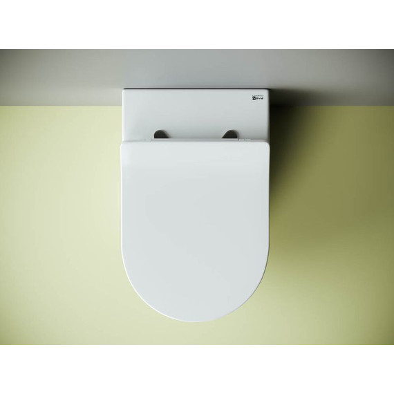 Унитаз приставной безободковый Ceramicanova Metropol Rimless CN4004 с тонкой крышкой микролифт - фото 5