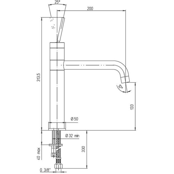 Смеситель для кухни Paini Cox 78CR579JOKM, хром - фото 4