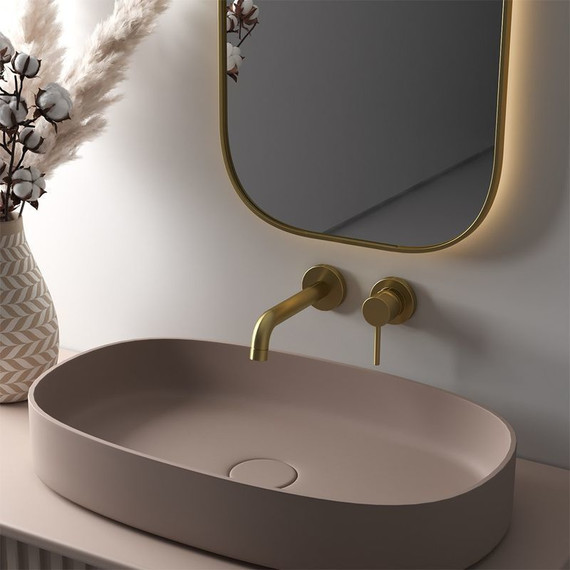 Смеситель для раковины настенный Paini Cox 78PJ208, золото матовое - фото 2