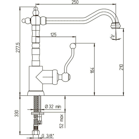 Смеситель для кухни Paini Duomo 88F3572KM, бронза - фото 14