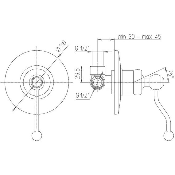 Смеситель для душа Paini Duomo 88OP690, золото - фото 3