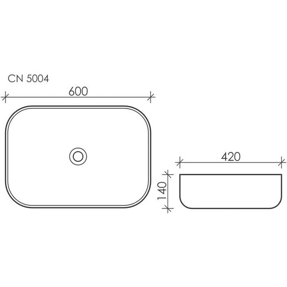 Раковина-чаша Ceramicanova Element 60 см CN5004 - фото 6