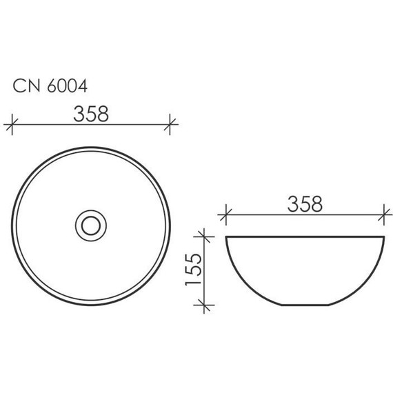 Раковина-чаша Ceramicanova Element 36 см CN6004, чёрный матовый - фото 9