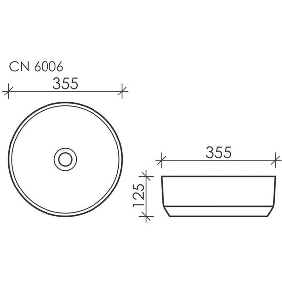 Раковина-чаша Ceramicanova Element 35 см CN6006, белый матовый - фото 8