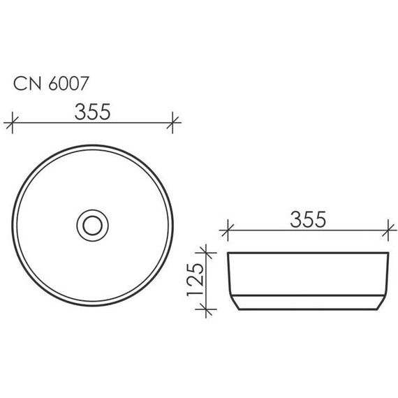Раковина-чаша Ceramicanova Element 35 см CN6007, чёрный матовый - фото 6