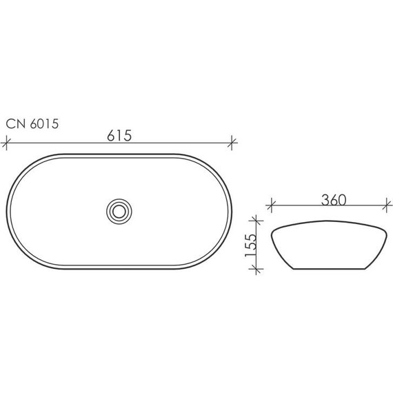 Раковина-чаша Ceramicanova Element 62 см CN6015 - фото 7