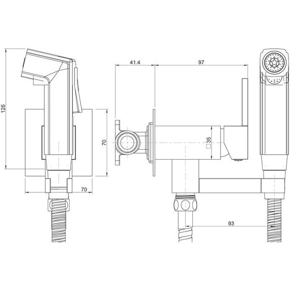 Набор для гигиенического душа Paini Bella BLCR442, хром - фото 4