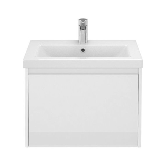 Тумба подвесная с раковиной Velvex Klaufs 60 см tpKLA.60.1Y-616.216, белый глянец - фото 