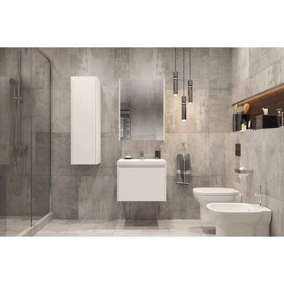 Тумба подвесная с раковиной Velvex Klaufs 60 см tpKLA.60.1Y-616.216, белый глянец - фото 11