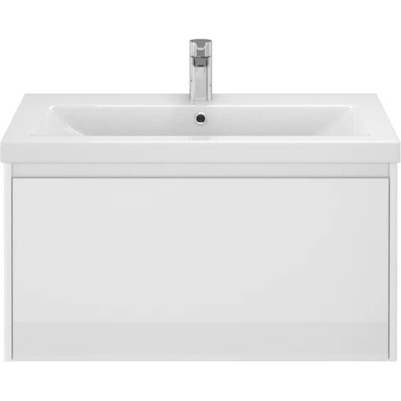 Тумба подвесная с раковиной Velvex Klaufs 80 см tpKLA.80.1Y-616.216, белый глянец - фото 5