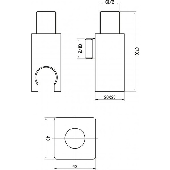 Шланговое подсоединение с держателем BelBagno Nova BB-DHLA-IN, сатин - фото 2