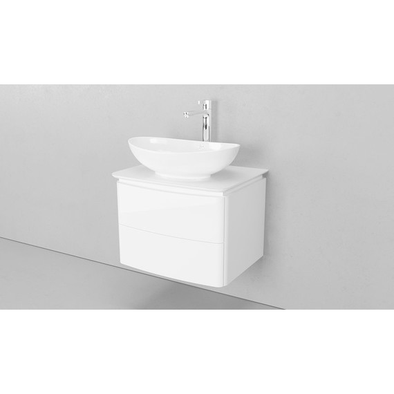 Тумба подвесная с раковиной Velvex Luna 60 см tpLUN.60-21.43, белый - фото 4