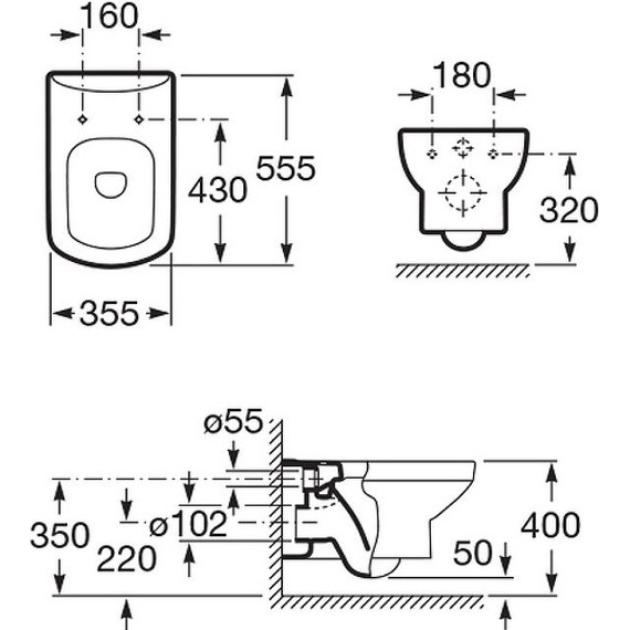 Инсталляция с подвесным унитазом Roca Dama Senso 7893104680 (без кнопки смыва) - фото 5