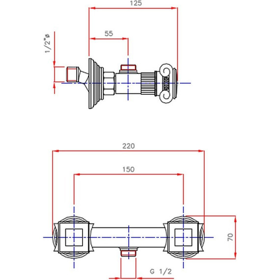 Смеситель для душа Cezares OLIMP-DS-02-O, бронза, Цвет производителя: бронза - фото 2