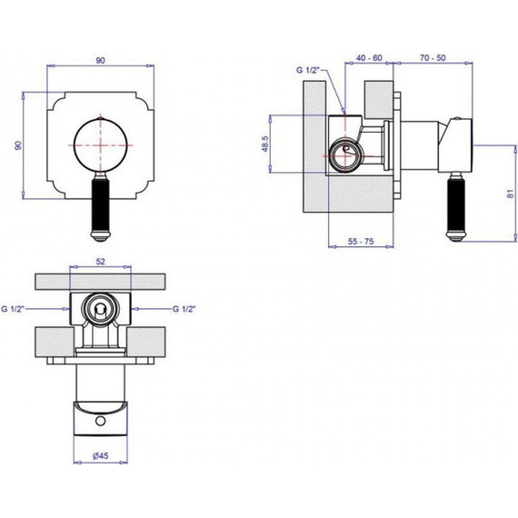 Смеситель для душа Cezares OLIMP-DIM2-02-L, бронза, Цвет производителя: бронза - фото 2