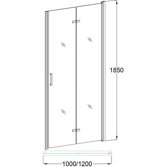 Душевая дверь Veconi Vianno 100 см VN42-100-01-19C1, хром/прозрачное - фото 4
