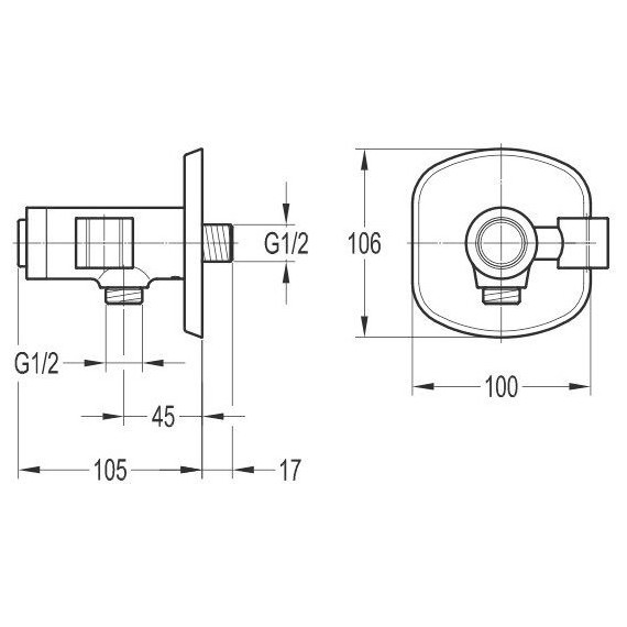 Шланговое подсоединение с держателем Cezares GLOBO-F-AIV1-B-01 - фото 2