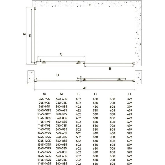 Душевое ограждение Veconi Rovigo 150х80 см RV072B-15080-01-C4, чёрный/прозрачное - фото 3