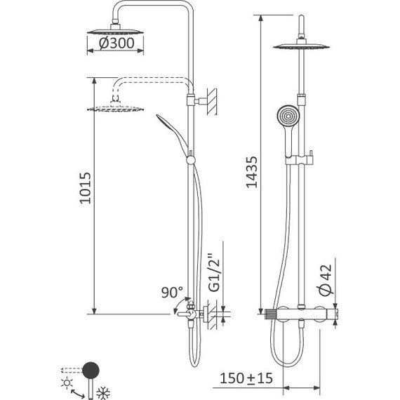 Душевая стойка Cezares LEAF-CDA-30-01, Цвет производителя: хром - фото 2