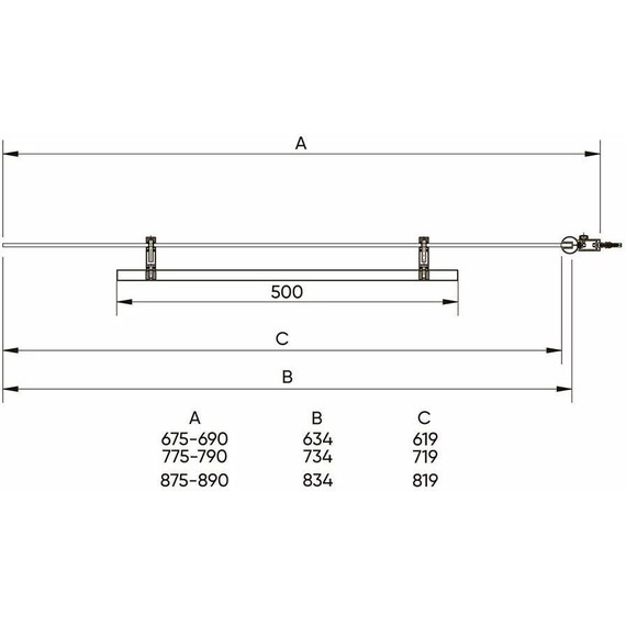 Шторка для ванны Veconi Palau 90 см PL79B-90-01-C4, чёрный/прозрачное - фото 2