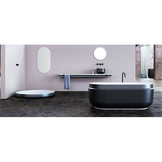 Ванна отдельностоящая Kolpa-San Boul FS 165x85 см, белый/черный - фото 2