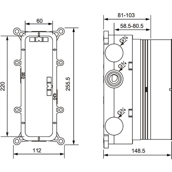 Душевая система для ванны с термостатом Timo Petruma SX-5049/03SM, черный матовый - фото 8