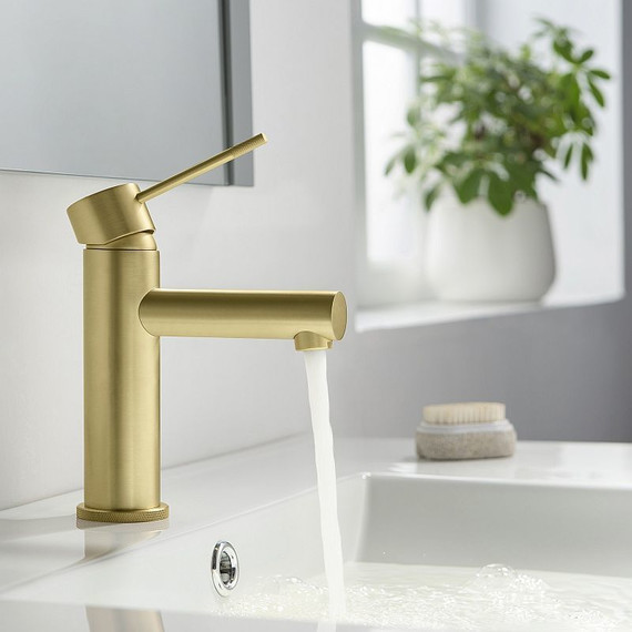 Смеситель для раковины Timo Saona 2361/17F, золото матовое - фото 4