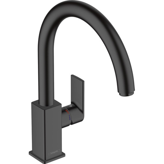 Смеситель для кухни Hansgrohe Vernis Shape 71871670, черный матовый - фото 