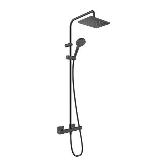 Душевая стойка с термостатом Hansgrohe Vernis Shape Showerpipe 230 1jet 26286670, черный матовый - фото 