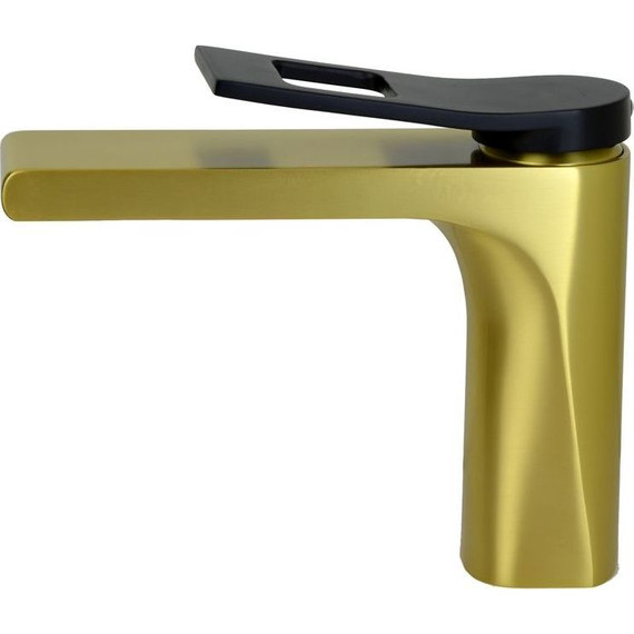 Смеситель для раковины Bronze de Luxe Element EL02GB, матовое золото/черный, Цвет производителя: золото матовое - фото 2