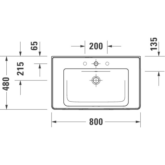 Раковина подвесная Duravit D-Neo 80 см 2367800000 - фото 8