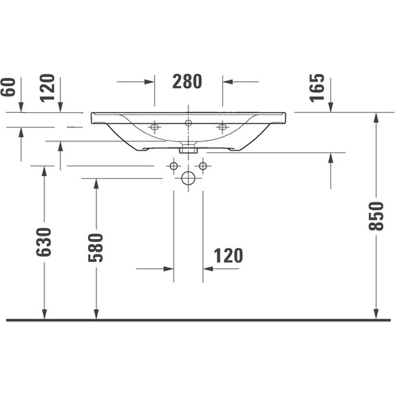 Раковина подвесная Duravit D-Neo 80 см 2367800000 - фото 9