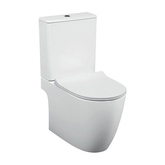 Унитаз-компакт безободковый VitrA Sento Open-Back 9830B003-7204 с крышкой микролифт - фото 