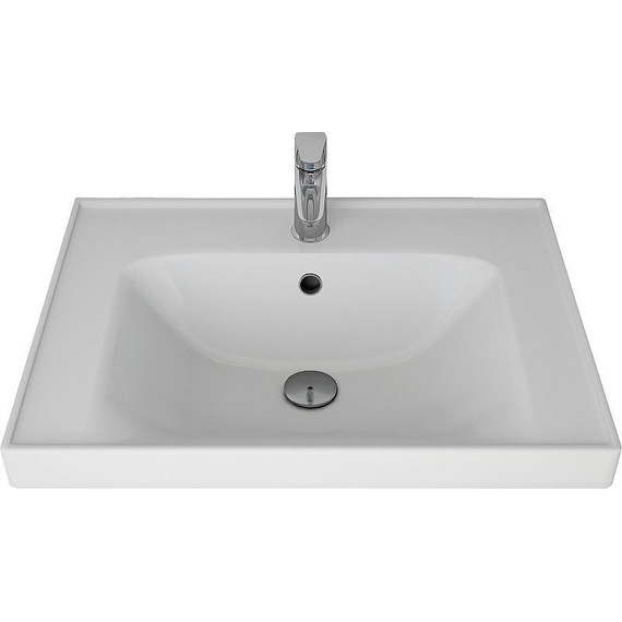 Тумба подвесная с раковиной Dreja Grace 60 см 99.0909, белый глянец - фото 4