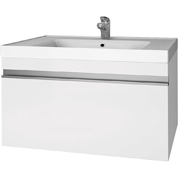 Тумба подвесная с раковиной Dreja Grace 60 см 99.0909, белый глянец - фото 