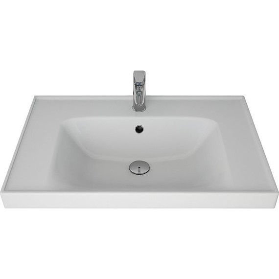 Тумба подвесная с раковиной Dreja Grace 70 см 99.0910, белый глянец - фото 5