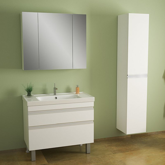 Тумба напольная с раковиной Dreja Grace Plus 90 см 99.0906, белый глянец - фото 3