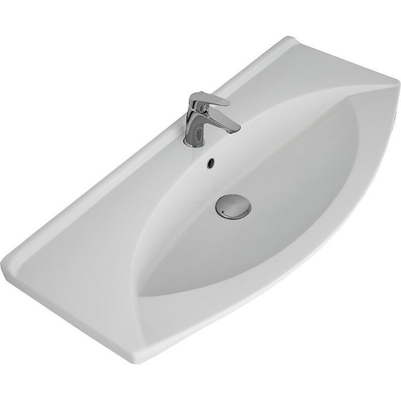 Тумба подвесная с раковиной Dreja Laguna 105 см 99.0104, белый глянец (раковина Лагуна) - фото 8