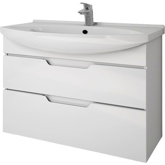 Тумба напольная с раковиной Dreja Laguna Plus 105 см 99.0108, белый глянец (раковина Лагуна) - фото 3